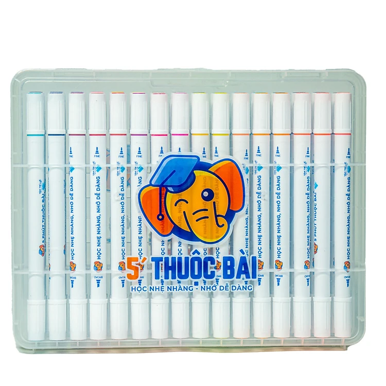 Bút Lông Màu 2 Đầu 5 Phút Thuộc Bài – Art Marker (24 màu)